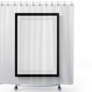 Personality  Black Frame For Paintings Or Photographs On The Wall. Shower Curtains