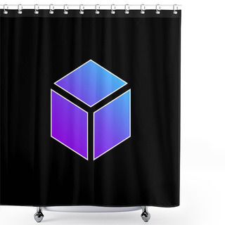 Personality  3d Blue Gradient Vector Icon Shower Curtains