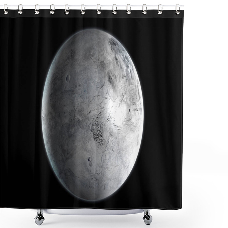 Personality  Eris Dwarf Planet In The Outer Space. 3D Rendering Shower Curtains