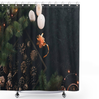 Personality  Present And Christmas Decorations Shower Curtains