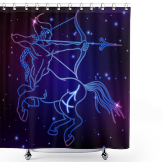 Personality  Sagittarius Zodiac Sign Shower Curtains