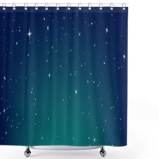 Personality  Dark Night Sky. Starry Sky Color Background. Infinity Space With Shiny Stars. Vector Illustration. Shower Curtains