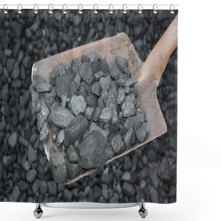 Personality  Coal With Shovel Shower Curtains