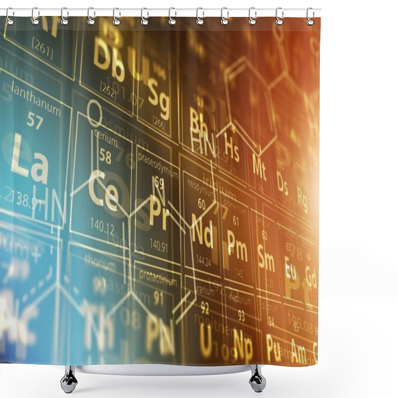 Personality  Periodic Table Science Shower Curtains