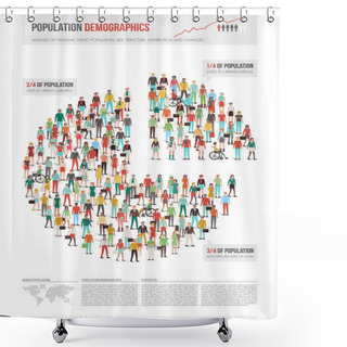Personality  Population Demographics Report Shower Curtains