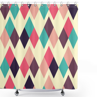 Personality  Modern Geometric Seamless Pattern With Small Rhombuses. Shower Curtains