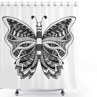 Personality  Butterfly Vector Illustration Shower Curtains