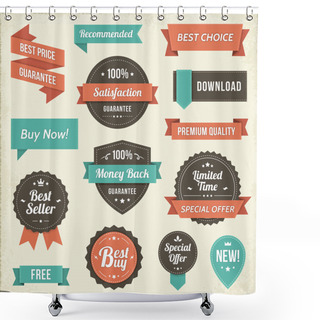 Personality  Vintage Labels Shower Curtains