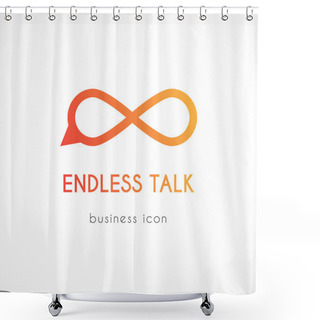 Personality  Endless Talk Vector Symbol Icon Shower Curtains