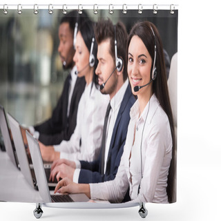 Personality  Call Center Shower Curtains