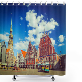 Personality  Riga Town Hall Square Shower Curtains