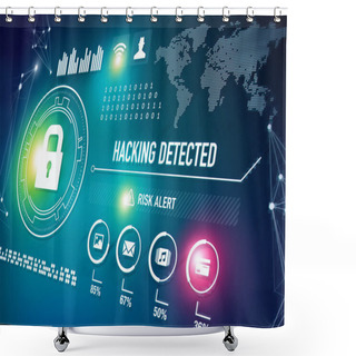 Personality  Online Security And Hacking Alert Shower Curtains
