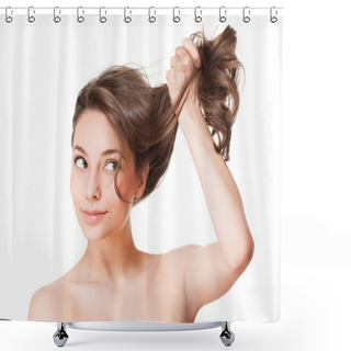 Personality  Strong Healthy Hair. Shower Curtains