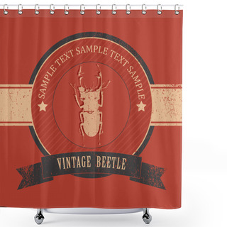 Personality  Card With Vintage Bug Shower Curtains