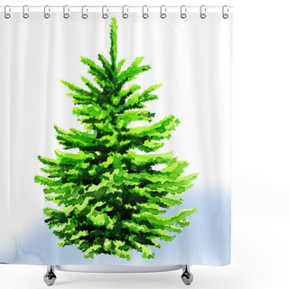 Personality  Christmas Tree. Shower Curtains
