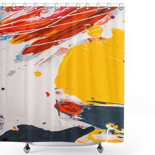 Personality  Abstract Multicolor Texture With Artistic Splatters  Shower Curtains