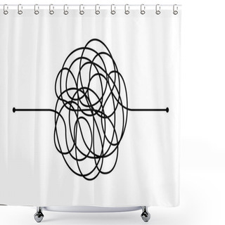 Personality  Illustration Of A Difficult Work Process Shower Curtains