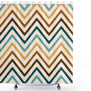 Personality  Seamless Chevron Wave Pattern Shower Curtains