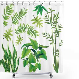 Personality  Plants Shower Curtains