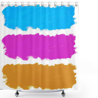 Personality  Abstract Painted Blue Watercolor Rectangles. Shower Curtains
