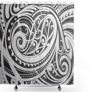 Personality  Maori Style Ornament Shower Curtains