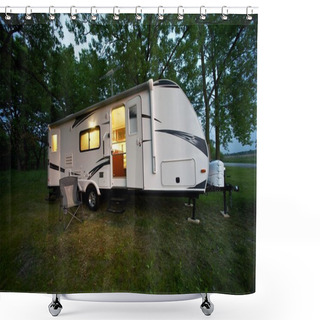 Personality  25 Feet Travel Trailer Shower Curtains