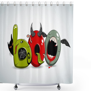 Personality  Boo Picture Shower Curtains