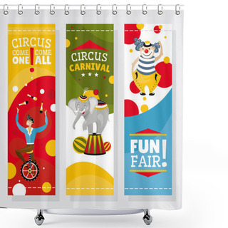 Personality  Funfair Banners Shower Curtains