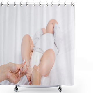 Personality  Mother Holding Babys Feet Shower Curtains
