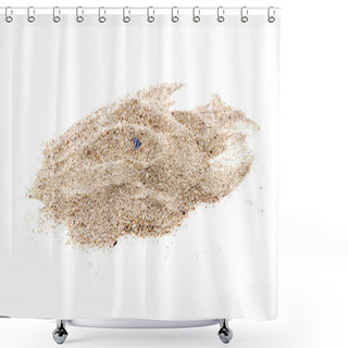 Personality  Pile Of Sand Isolated On White Shower Curtains