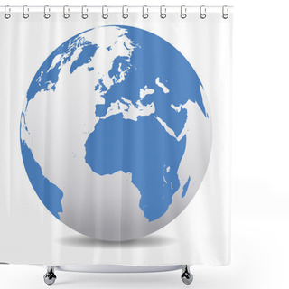 Personality  Europe And Africa, Global World Shower Curtains