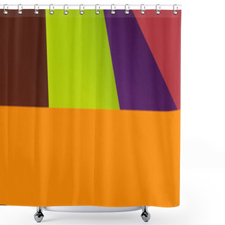 Personality  Modern Geometric Background With Multicolored Rectangles, Banner Shower Curtains