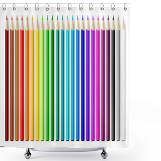 Personality  Color Pencils Set. Shower Curtains