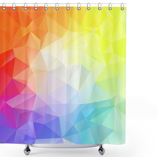 Personality  Vector Polygon Background With Irregular Tessellation Pattern Shower Curtains