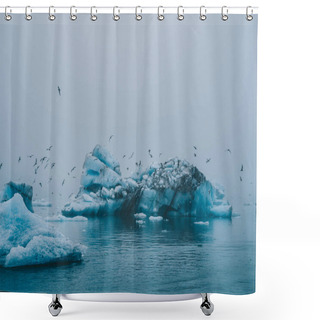 Personality  Glacier Ice Shower Curtains