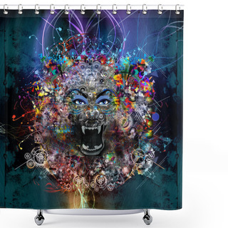 Personality  Freak Abstraction Shower Curtains