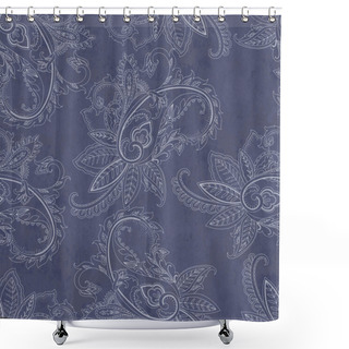 Personality  Hand-drawn Paisley Pattern. Ethnic Design. Seamless Background  Shower Curtains