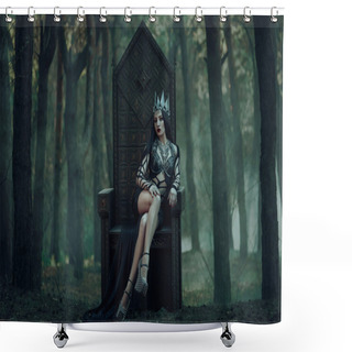 Personality  Black Fallen Angel  Shower Curtains