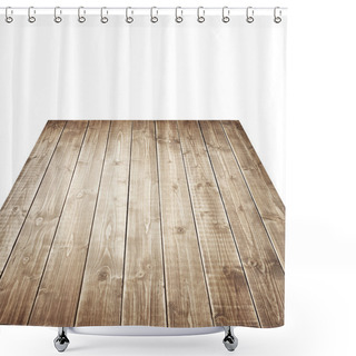 Personality  Wooden Table Shower Curtains