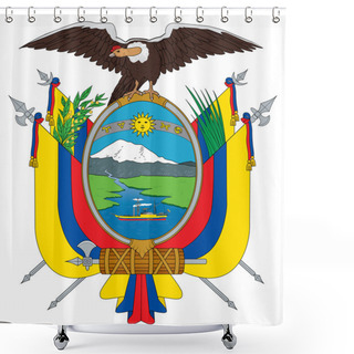 Personality  Ecuador Coat Of Arms Shower Curtains