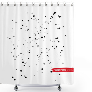 Personality  Black Ink Vector Splatters Shower Curtains