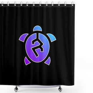 Personality  Animal Cruelty Blue Gradient Vector Icon Shower Curtains