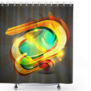Personality  Abstract Background Vector Illustration   Shower Curtains