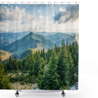 Personality  Carpathian Mountains Shower Curtains