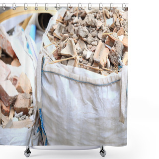 Personality  Full Construction Waste Debris Bags Shower Curtains