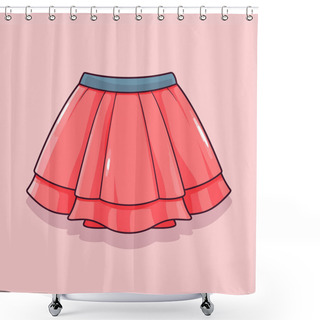 Personality  A Pink Skirt On A Pink Background Shower Curtains
