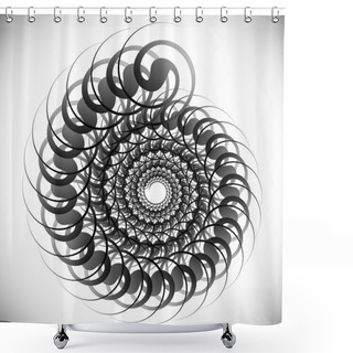 Personality  Abstract Spinning Shape, Element Shower Curtains
