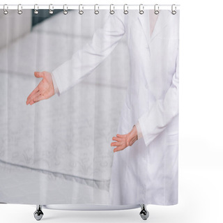 Personality  Assistant In Mattresses Store Shower Curtains