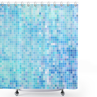 Personality  Abstract Vector Square Pixel Mosaic Background Shower Curtains