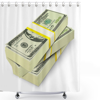 Personality  Money Stack Banknotes Concept Shower Curtains